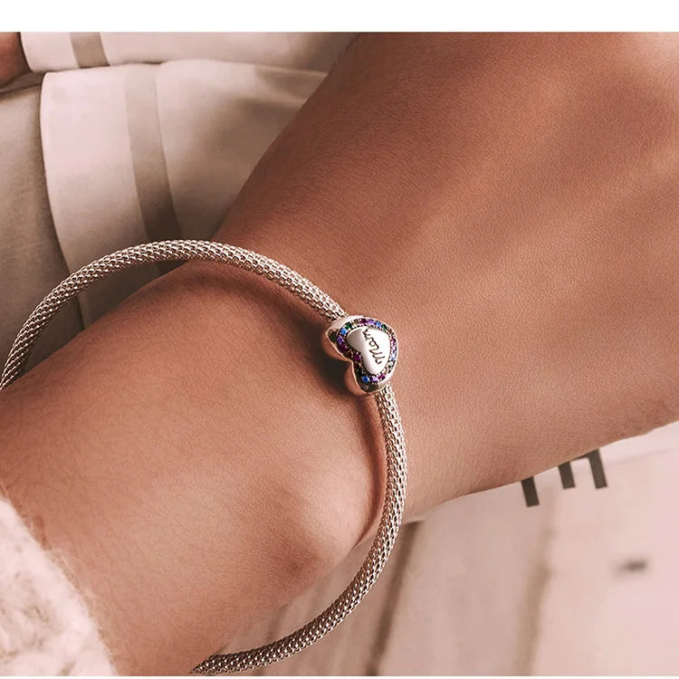 Heart-shape Charm 925 Sterling Silver