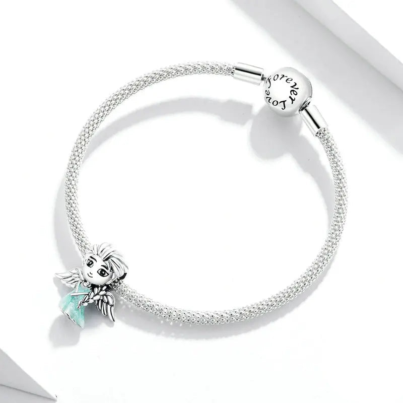 925 Sterling Silver Snow Fairy Charm