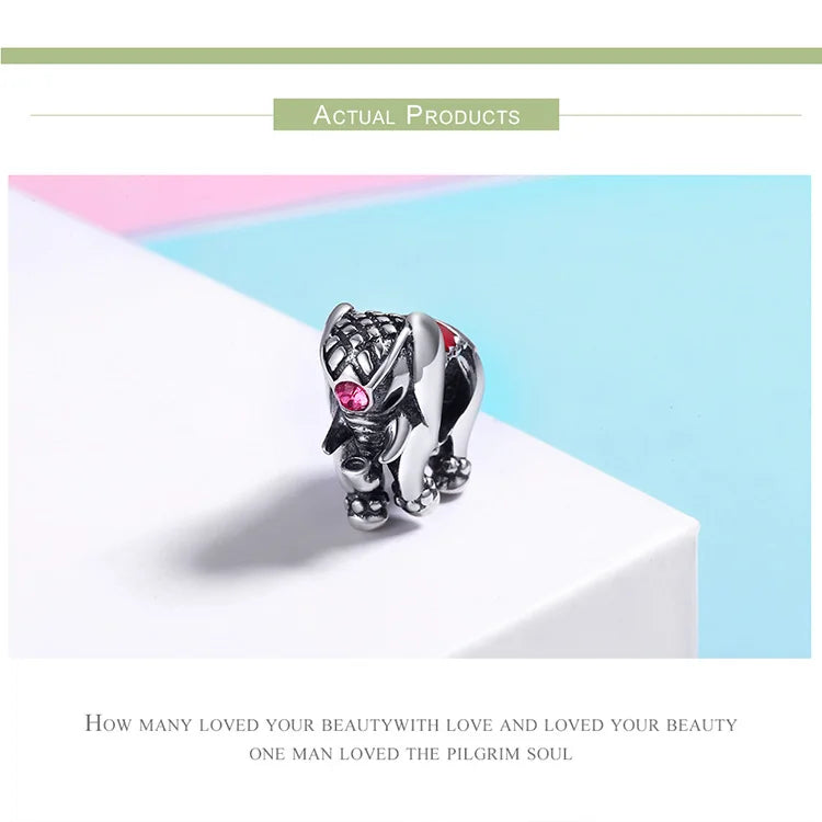 Thailand Lucky Elephant Charm 925 Sterling Silver
