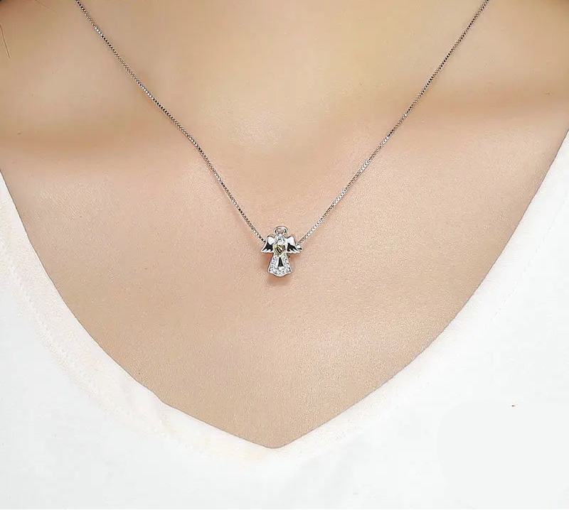 925 Sterling Silver Guardian Angel Charm