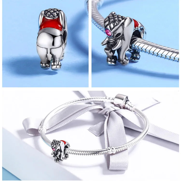 Thailand Lucky Elephant Charm 925 Sterling Silver