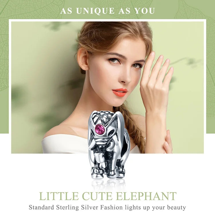Thailand Lucky Elephant Charm 925 Sterling Silver