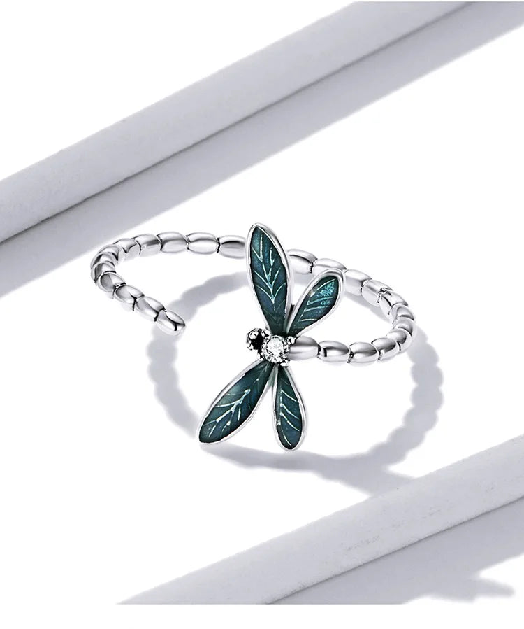 Vintage 925 Sterling Silver Dainty Dragonfly Stud