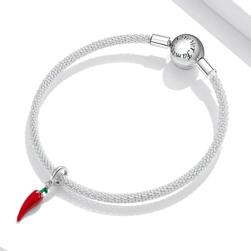 Charm Little Pepper Red 925 Sterling Silver