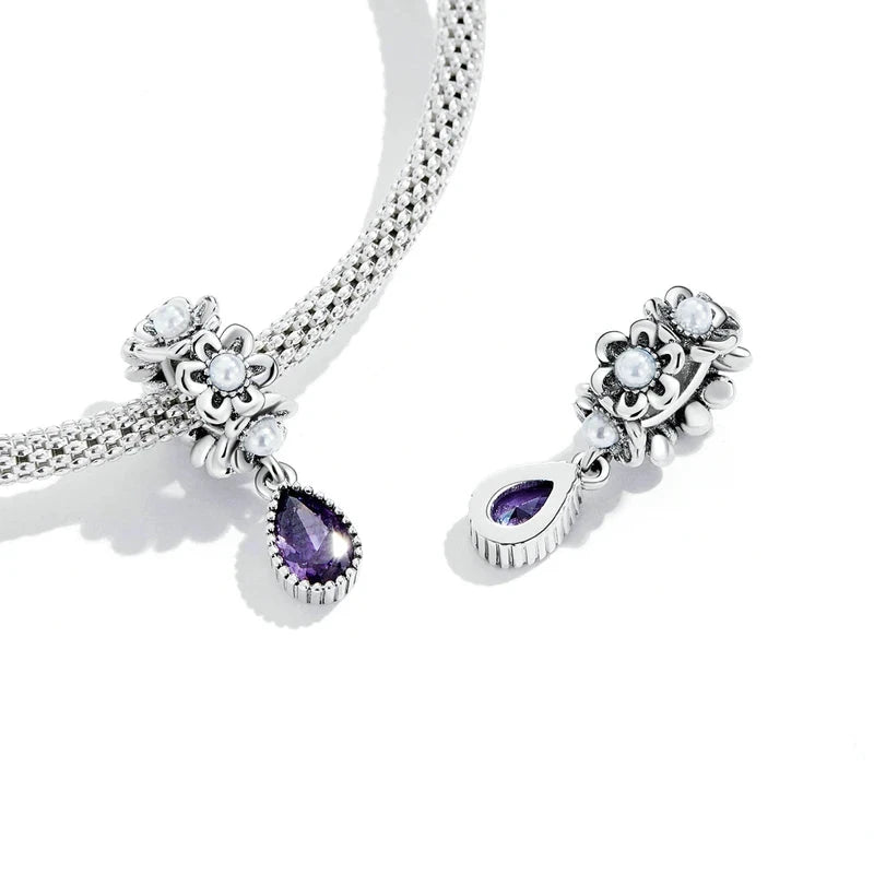 Purple Charms 925 Sterling Silver