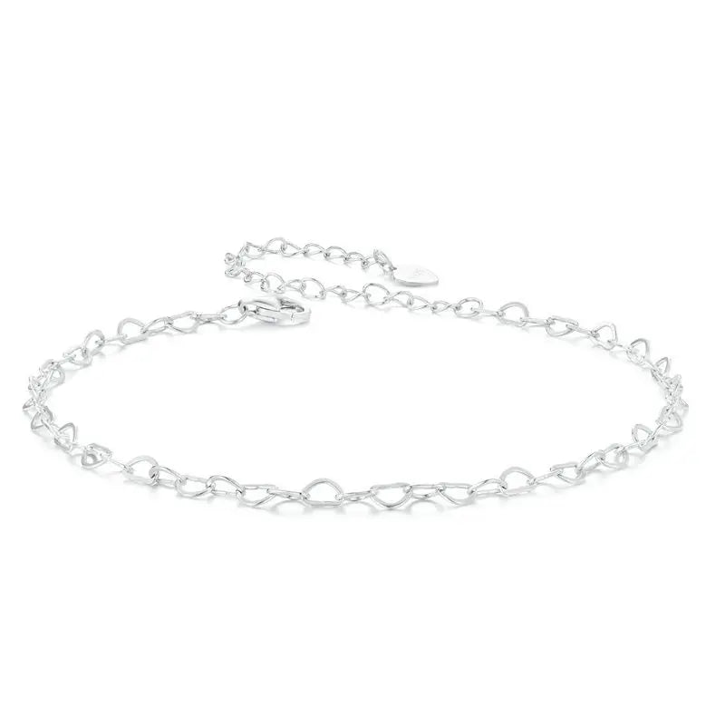 Seastar and Shell Pendant Anklet 925 Sterling Silver