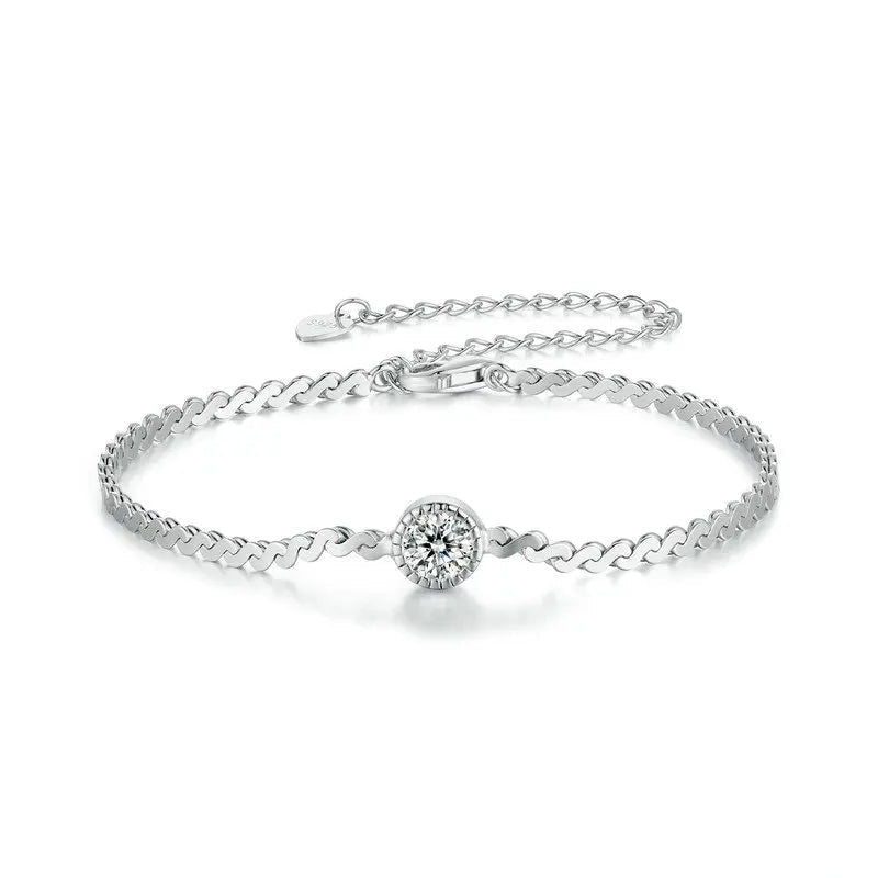 Moissanite Bracelet 0.5CT 925 Sterling Silver