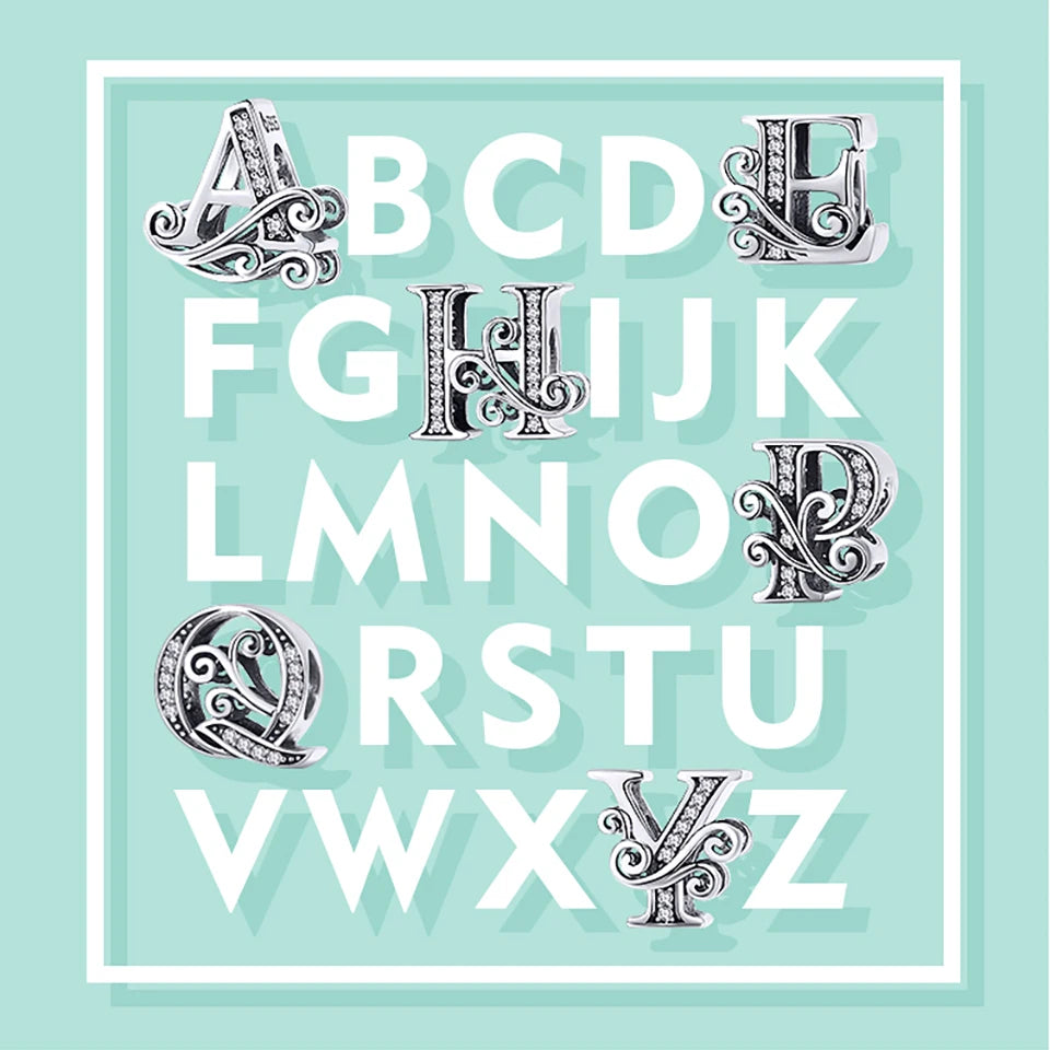 Charms Alphabet 925 Sterling Silver