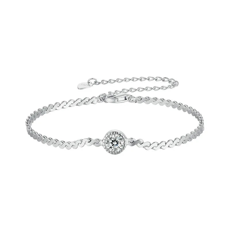 Moissanite Bracelet 0.5CT 925 Sterling Silver