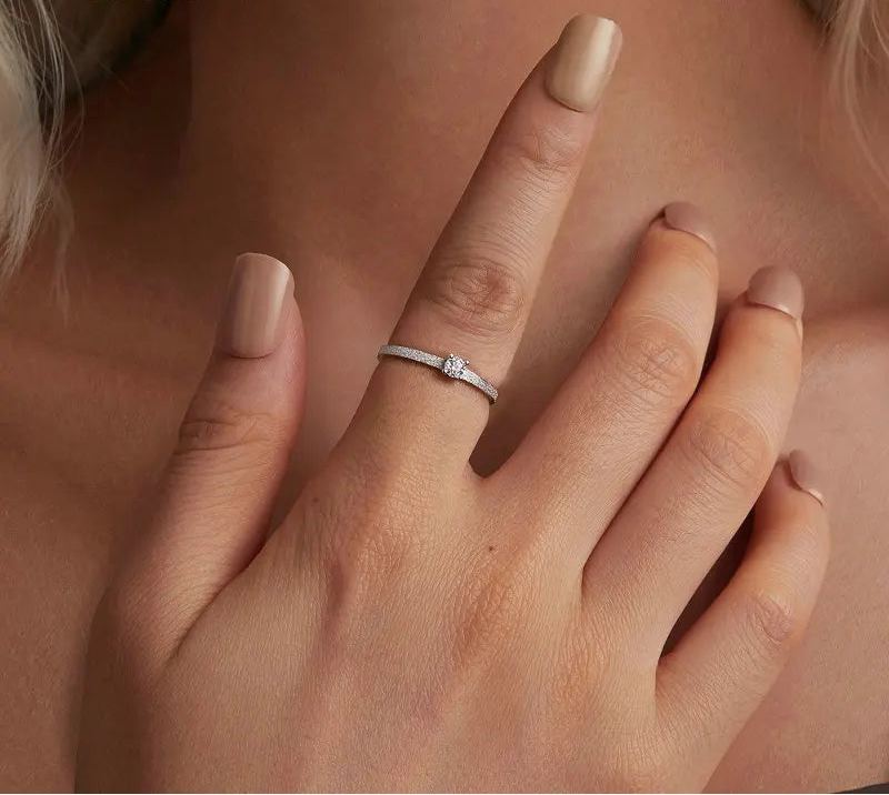 White Gold Plated 925 Sterling Silver