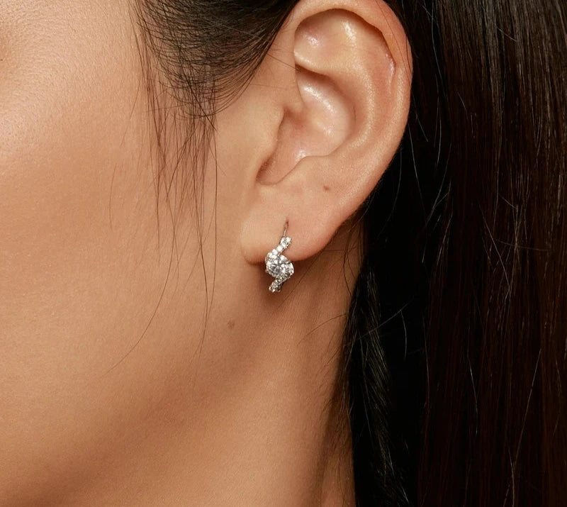925 Sterling Silver Elegant Moissanite