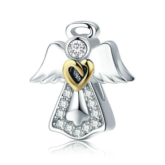 925 Sterling Silver Guardian Angel Charm
