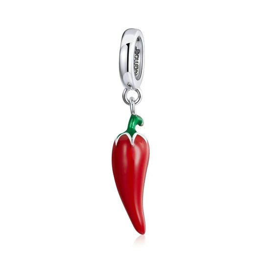 Charm Little Pepper Red 925 Sterling Silver