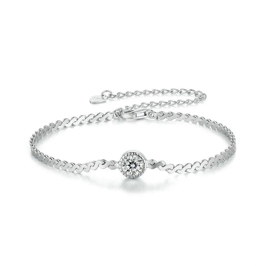 Moissanite Bracelet 0.5CT 925 Sterling Silver