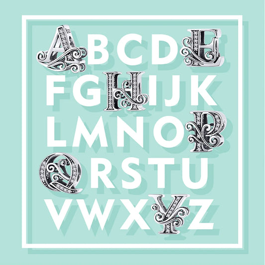 Charms Alphabet 925 Sterling Silver